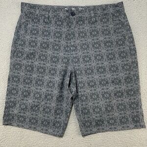RVCA Shorts Mens 31 Gray‎ Week-End Chino Casual Geometric Dual Hybrid Trunk Prep